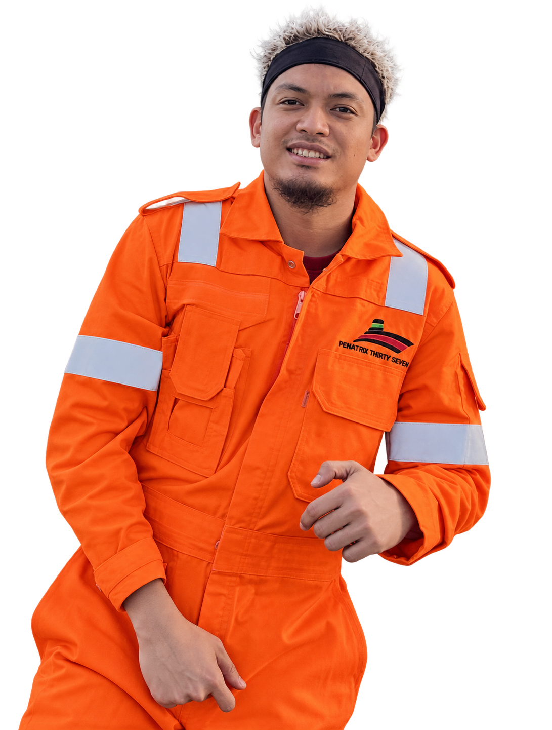 JV in his orange seafarer coveralls